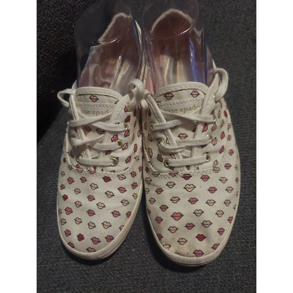 Keds Kate Spade Shoes Womens 7.5 Lips Kiss New York Champion Sneakers Y2k Boho‎